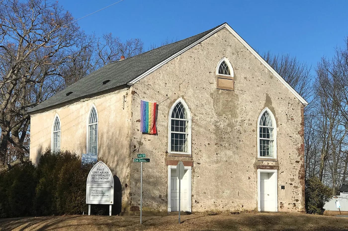The Old Stone Church in Kingwood Township, New Jersey