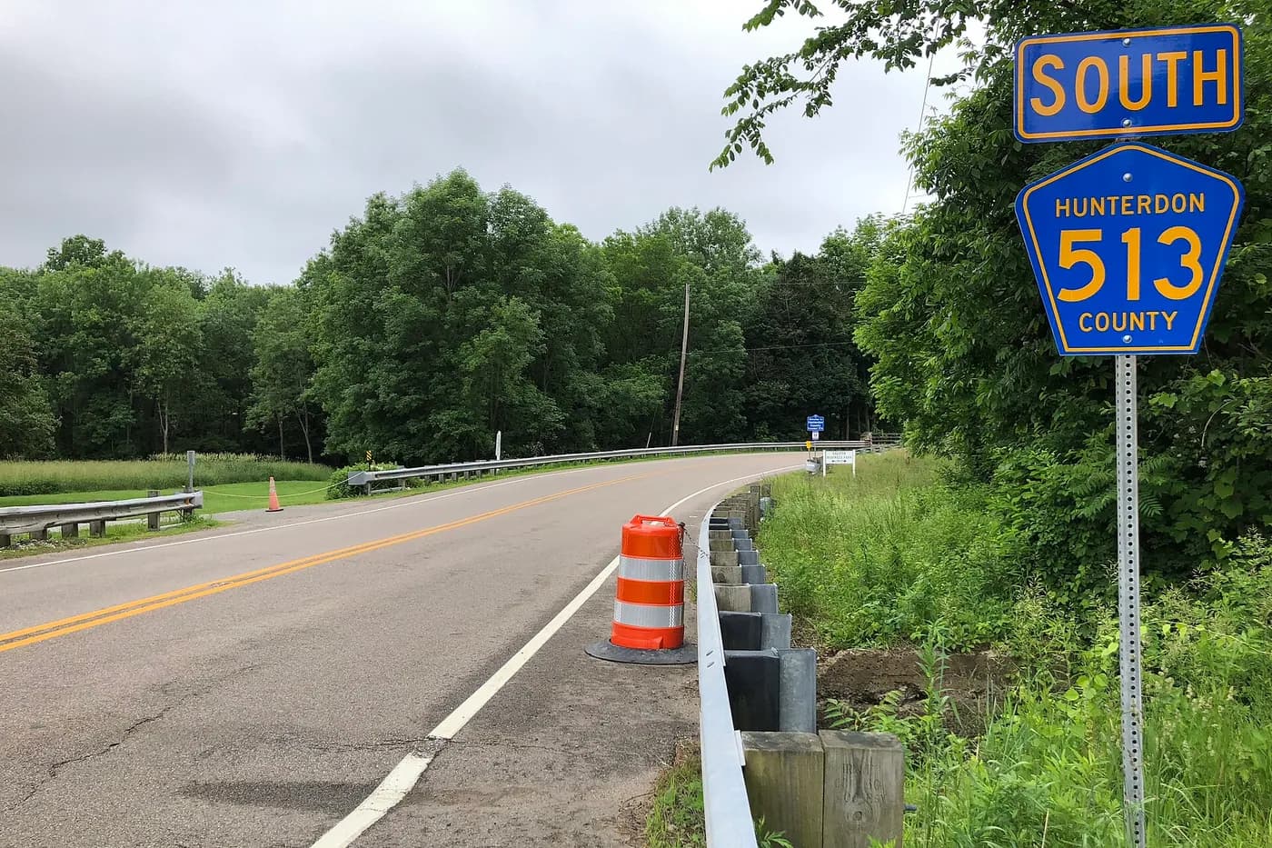 Califon-Chester Road near the South Branch Raritan River in Lebanon Township, New Jersey